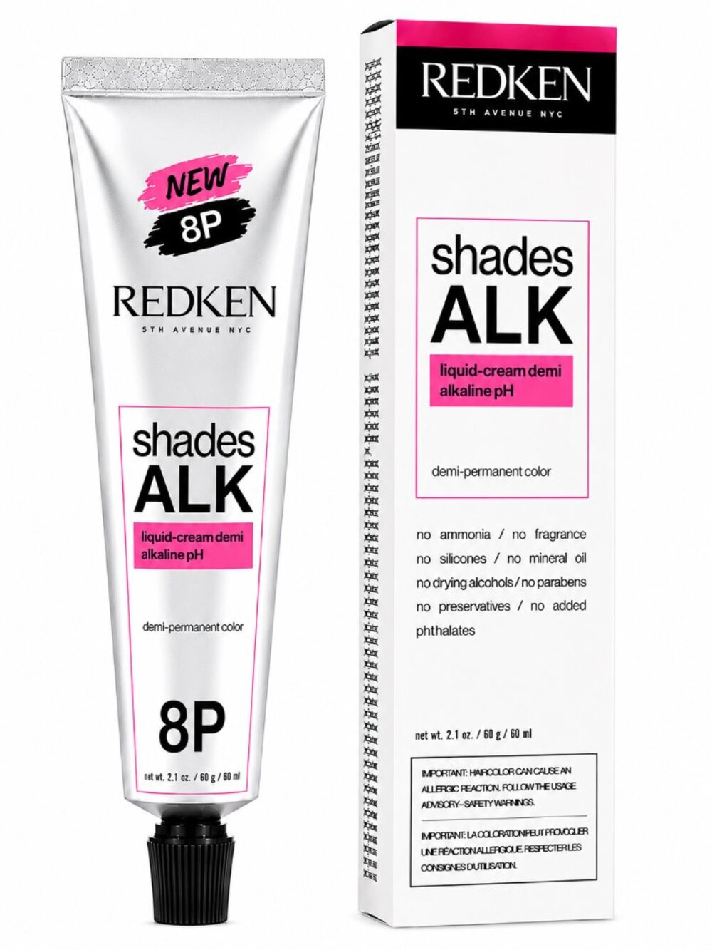 Redken Shades ALK 8P Demi-Permanent Liquid-Cream Hair Color 2.1 oz